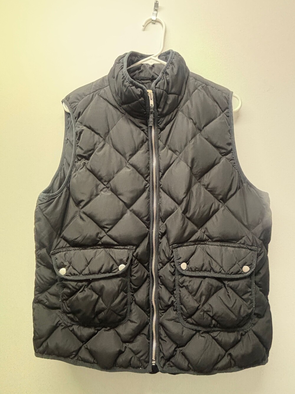 Woolrich XL Black Quilted Polyester Vest Sleeveless Full Zip